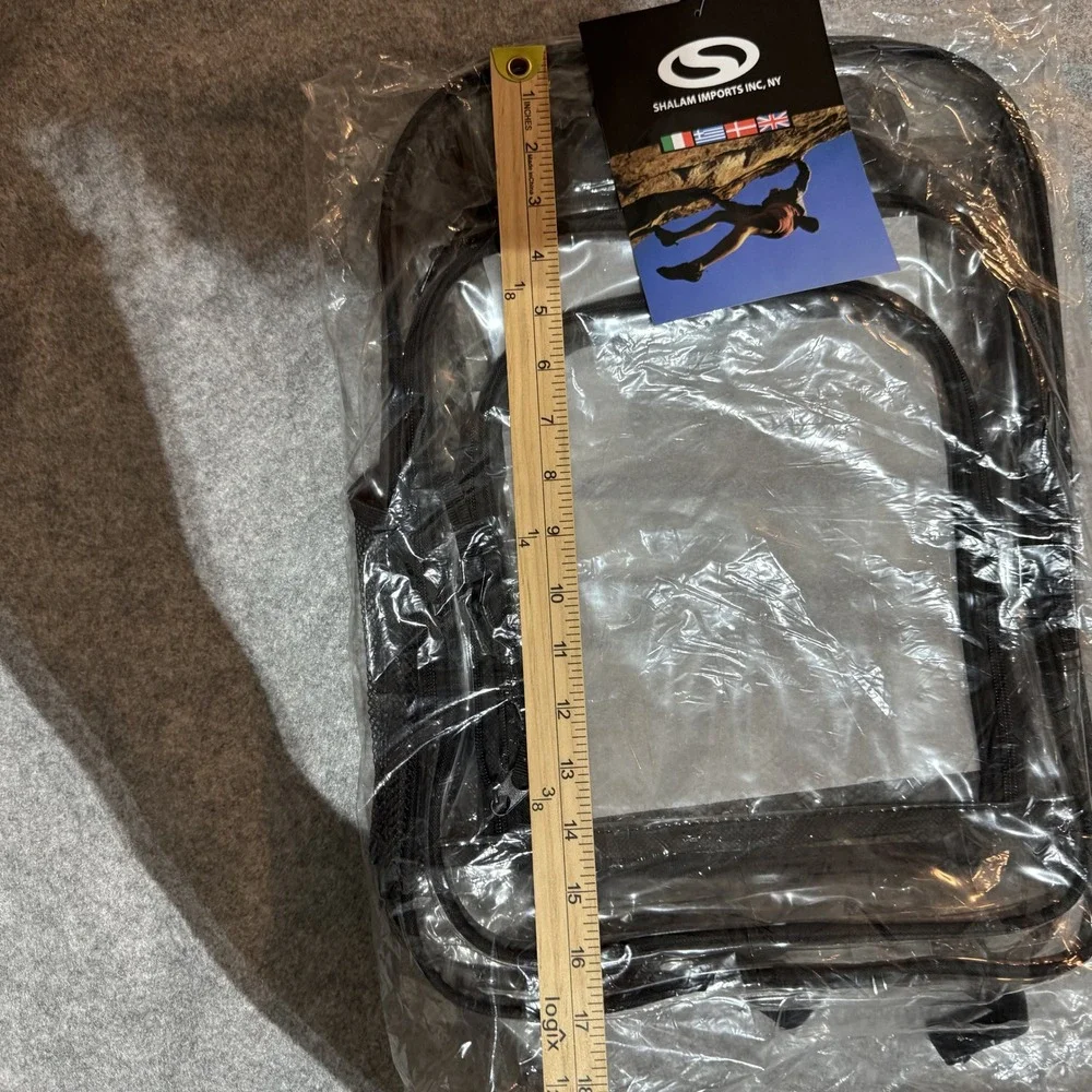 Shalam Imports CL2220 Clear Backpack Large Transparent Heavy Duty PVC